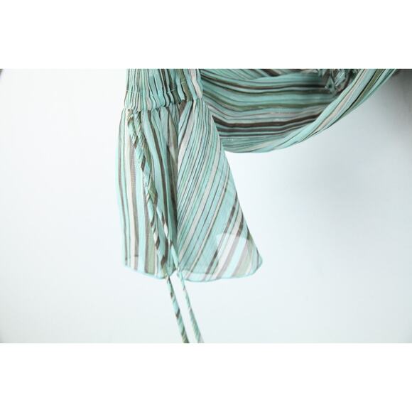 FLAW Y2K Plus Size 1X-3X Top Fairy Glitter Disco Fringe Sheer Ruffle Feminine - Picture 5 of 15